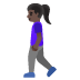 woman walking, dark skin tone